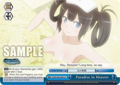 Image for Paradise in Heaven (Is it Wrong to Try to Pick Up Girls in a Dungeon?) (DDM/S88-E099 CC) - Weiss Schwarz