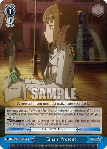 Image for Eina's Present (Is it Wrong to Try to Pick Up Girls in a Dungeon?) (DDM/S88-E096 U) - Weiss Schwarz
