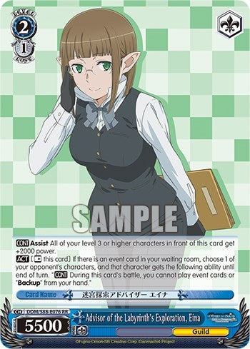 Image for Advisor of the Labyrinth's Exploration, Eina (Is it Wrong to Try to Pick Up Girls in a Dungeon?) (DDM/S88-E076 RR) - Weiss Schwarz