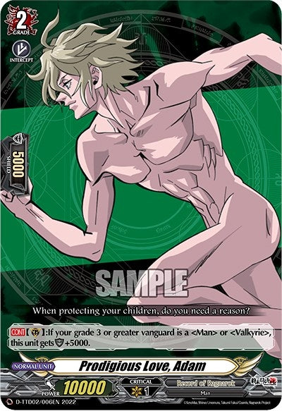 Image for Prodigious Love, Adam (D-TTD02: Record of Ragnarok) (D-TTD02/006EN) - Cardfight Vanguard