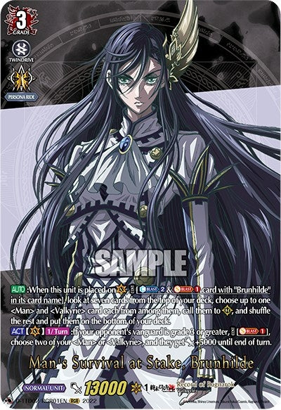 Image for Man's Survival at Stake, Brunhilde (RGR) (D-TTD02: Record of Ragnarok) (D-TTD02/RGR01EN) - Cardfight Vanguard