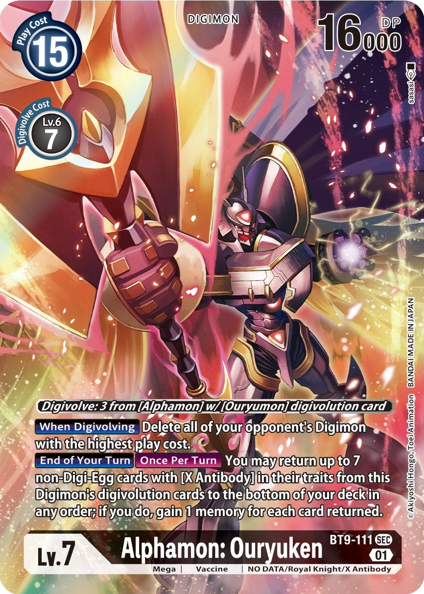 Image for Alphamon: Ouryuken (Alternate Art) (BT09) (9111)