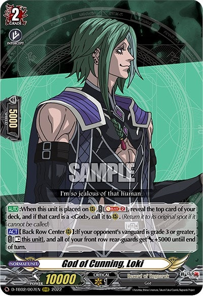Image for God of Cunning, Loki (D-TB02: Record of Ragnarok) (D-TB02/007EN) - Cardfight Vanguard