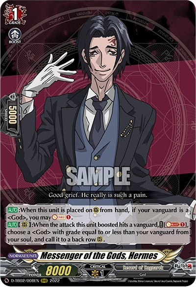 Image for Messenger of the Gods, Hermes (D-TB02: Record of Ragnarok) (D-TB02/008EN) - Cardfight Vanguard