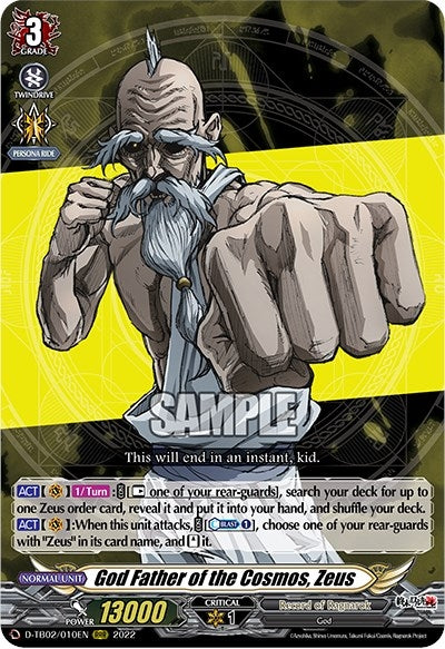 Image for God Father of the Cosmos, Zeus (D-TB02: Record of Ragnarok) (D-TB02/010EN) - Cardfight Vanguard
