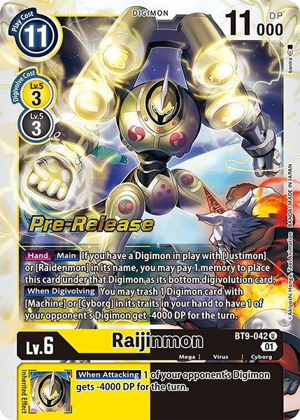 Image for Raijinmon (BT09_PR) (BT9-042 U) - Digimon Card Game