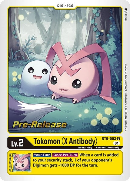 Image for Tokomon (X Antibody) (BT09_PR) (BT9-003 U) - Digimon Card Game