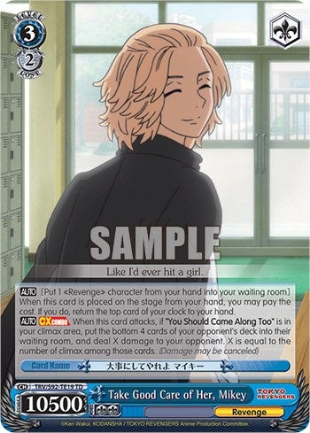 Image for Take Good Care of Her, Mikey (Tokyo Revengers) (TRV/S92-TE19 TD) - Weiss Schwarz