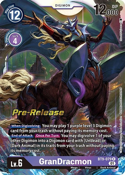 Image for GranDracmon (BT09_PR) (BT9-079 R) - Digimon Card Game