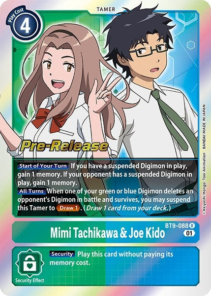 Image for Mimi Tachikawa & Joe Kido (BT09_PR) (BT9-088 R) - Digimon Card Game