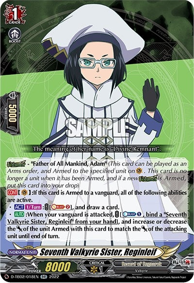 Image for Seventh Valkyrie Sister, Reginleif (D-TB02: Record of Ragnarok) (D-TB02/018EN) - Cardfight Vanguard