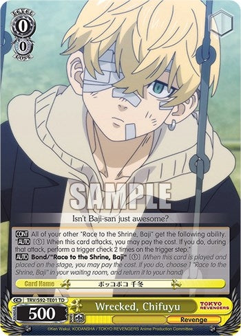 Image for Wrecked, Chifuyu (Tokyo Revengers) (TRV/S92-TE01 TD) - Weiss Schwarz