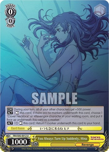 Image for You Always Turn Up Suddenly, Hina (Tokyo Revengers) (TRV/S92-E012 U) - Weiss Schwarz