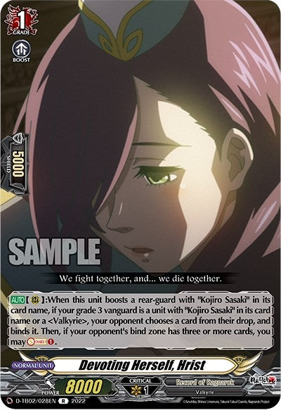 Image for Devoting Herself, Hrist (D-TB02: Record of Ragnarok) (D-TB02/028EN) - Cardfight Vanguard