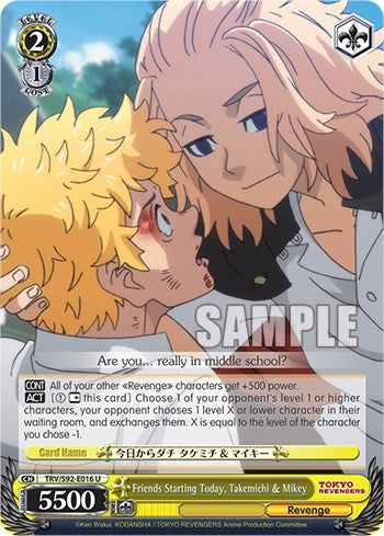 Image for Friends Starting Today, Takemichi & Mikey (Tokyo Revengers) (TRV/S92-E016 U) - Weiss Schwarz