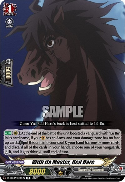 Image for With its Master, Red Hare (D-TB02: Record of Ragnarok) (D-TB02/030EN) - Cardfight Vanguard