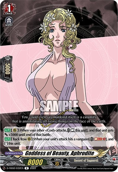 Image for Goddess of Beauty, Aphrodite (D-TB02: Record of Ragnarok) (D-TB02/032EN) - Cardfight Vanguard