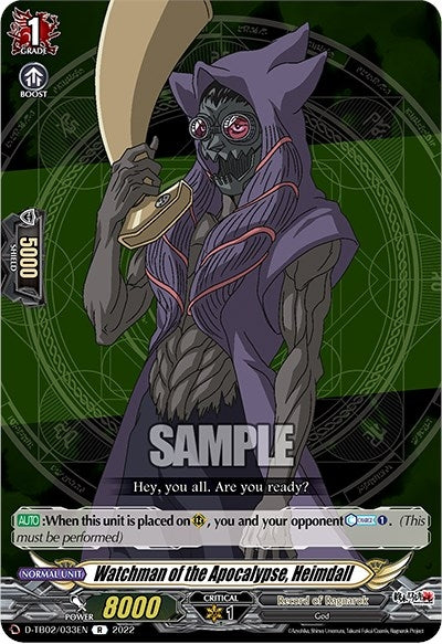 Image for Watchman of the Apocalypse, Heimdall (D-TB02: Record of Ragnarok) (D-TB02/033EN) - Cardfight Vanguard