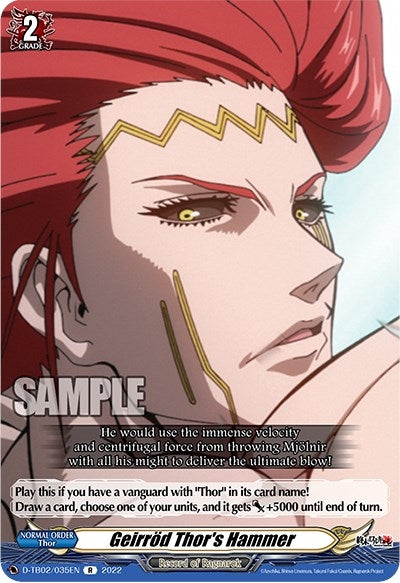 Image for Geirrod Thor's Hammer (D-TB02: Record of Ragnarok) (D-TB02/035EN) - Cardfight Vanguard