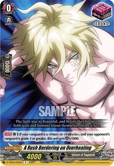 Image for A Rush Bordering on Overheating (40) (D-TB02: Record of Ragnarok) (D-TB02/040EN) - Cardfight Vanguard