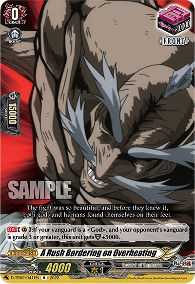 Image for A Rush Bordering on Overheating (41) (D-TB02: Record of Ragnarok) (D-TB02/041EN) - Cardfight Vanguard