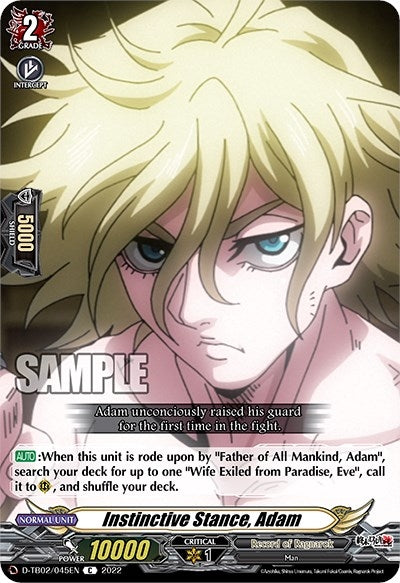 Image for Instinctive Stance, Adam (D-TB02: Record of Ragnarok) (D-TB02/045EN) - Cardfight Vanguard