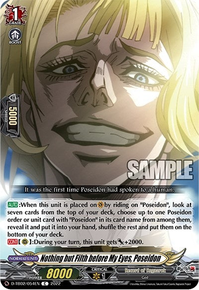 Image for Nothing but Filth before My Eyes, Poseidon (D-TB02: Record of Ragnarok) (D-TB02/054EN) - Cardfight Vanguard