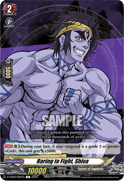 Image for Raring to Fight, Shiva (D-TB02: Record of Ragnarok) (D-TB02/066EN) - Cardfight Vanguard