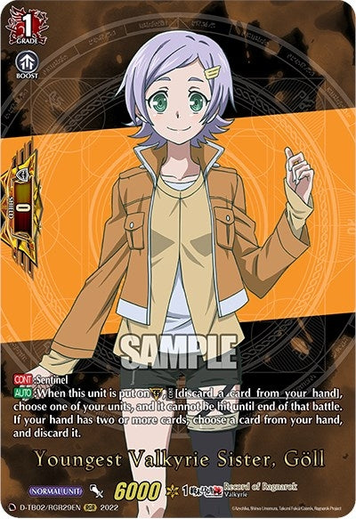 Image for Youngest Valkyrie Sister, Goll (RGR) (D-TB02: Record of Ragnarok) (D-TB02/RGR29EN) - Cardfight Vanguard