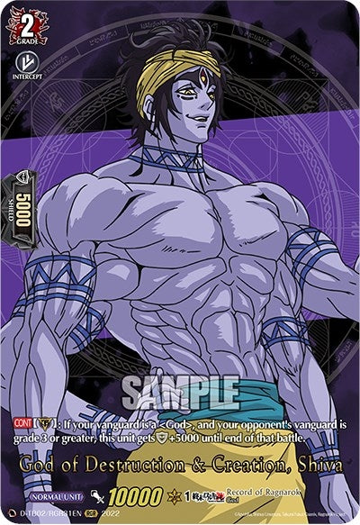 Image for God of Destruction & Creation, Shiva (RGR) (D-TB02: Record of Ragnarok) (D-TB02/RGR31EN) - Cardfight Vanguard