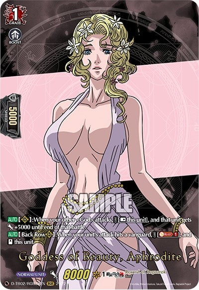 Image for Goddess of Beauty, Aphrodite (RGR) (D-TB02: Record of Ragnarok) (D-TB02/RGR32EN) - Cardfight Vanguard