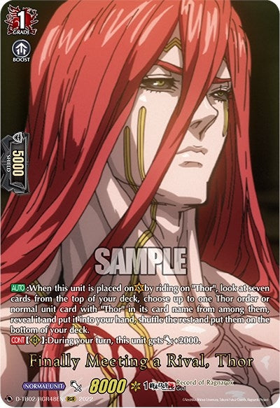 Image for Finally Meeting a Rival, Thor (RGR) (D-TB02: Record of Ragnarok) (D-TB02/RGR48EN) - Cardfight Vanguard