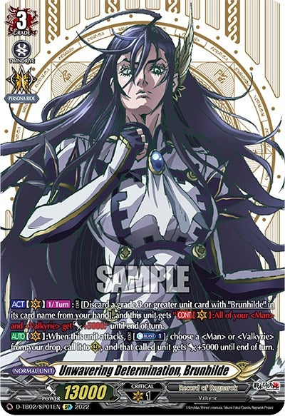 Image for Unwavering Determination, Brunhilde (SP) (D-TB02: Record of Ragnarok) (D-TB02/SP01EN) - Cardfight Vanguard