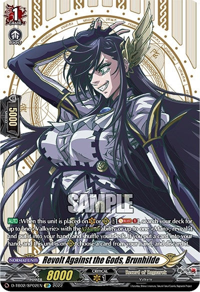 Image for Revolt Against the Gods, Brunhilde (SP) (D-TB02: Record of Ragnarok) (D-TB02/SP02EN) - Cardfight Vanguard
