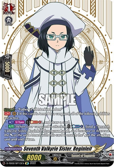 Image for Seventh Valkyrie Sister, Reginleif (SP) (D-TB02: Record of Ragnarok) (D-TB02/SP13EN) - Cardfight Vanguard