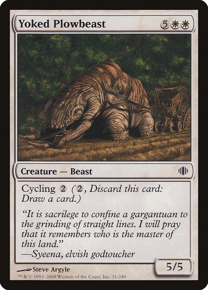Image for Yoked Plowbeast (Shards of Alara) (31) - Magic: The Gathering