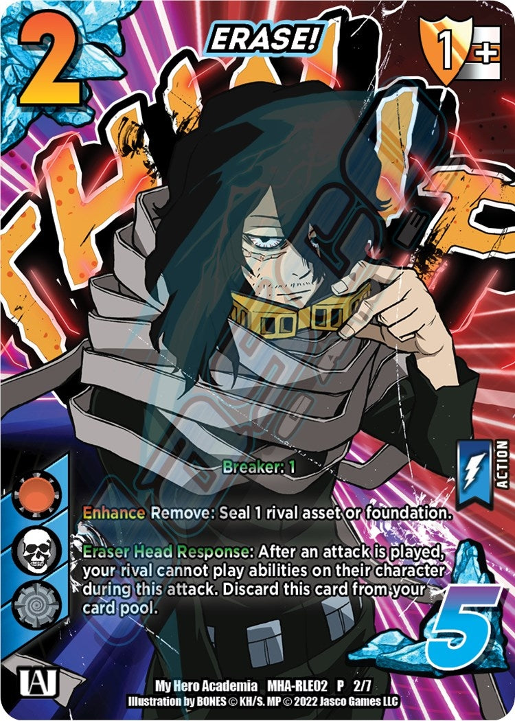 Image for ERASE! (Regional License Exam 2022) (UniVersus: My Hero Academia Promo Cards) (MHA-RLE02 P 2/7) - UniVersus