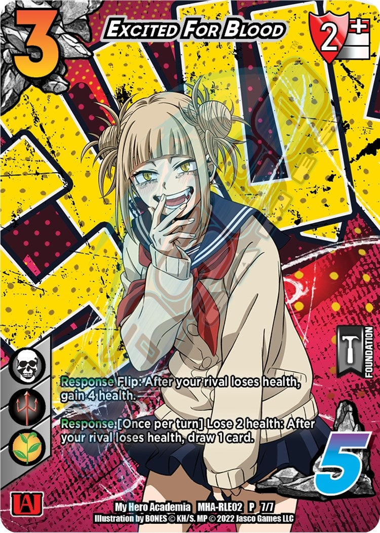 Image for Excited For Blood (Regional License Exam 2022) (UniVersus: My Hero Academia Promo Cards) (MHA-RLE02 P 7/7) - UniVersus