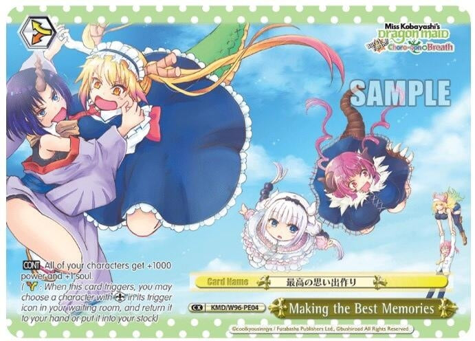 Image for Making the Best Memories (Alternate Art Promo) (Miss Kobayashi's Dragon Maid) (KMD/W96-PE04) - Weiss Schwarz