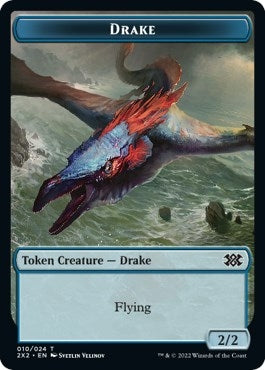 Image for Drake // Treasure Double-Sided Token (Double Masters 2022) (10 // 22) - Magic: The Gathering