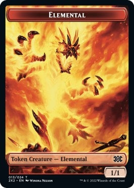 Image for Elemental // Soldier Double-Sided Token (Double Masters 2022) (13 // 7) - Magic: The Gathering