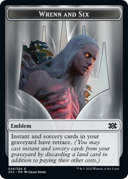 Image for Emblem - Wrenn and Six // Spirit (008) Double-Sided Token (Double Masters 2022) (24 // 8) - Magic: The Gathering