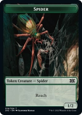 Image for Spider // Soldier Double-Sided Token (Double Masters 2022) (18 // 7) - Magic: The Gathering