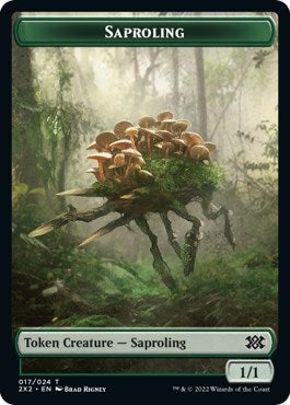 Image for Saproling // Angel Double-Sided Token (Double Masters 2022) (17 // 3) - Magic: The Gathering