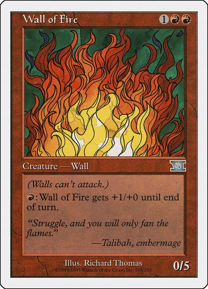 Image for Wall of Fire (Classic Sixth Edition) (216) - Magic: The Gathering