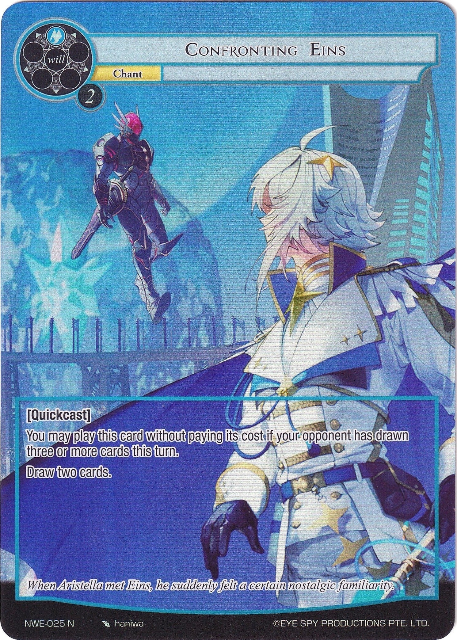 Image for Confronting Eins (Full Art) (A New World Emerges) (NWE-025 N) - Force of Will