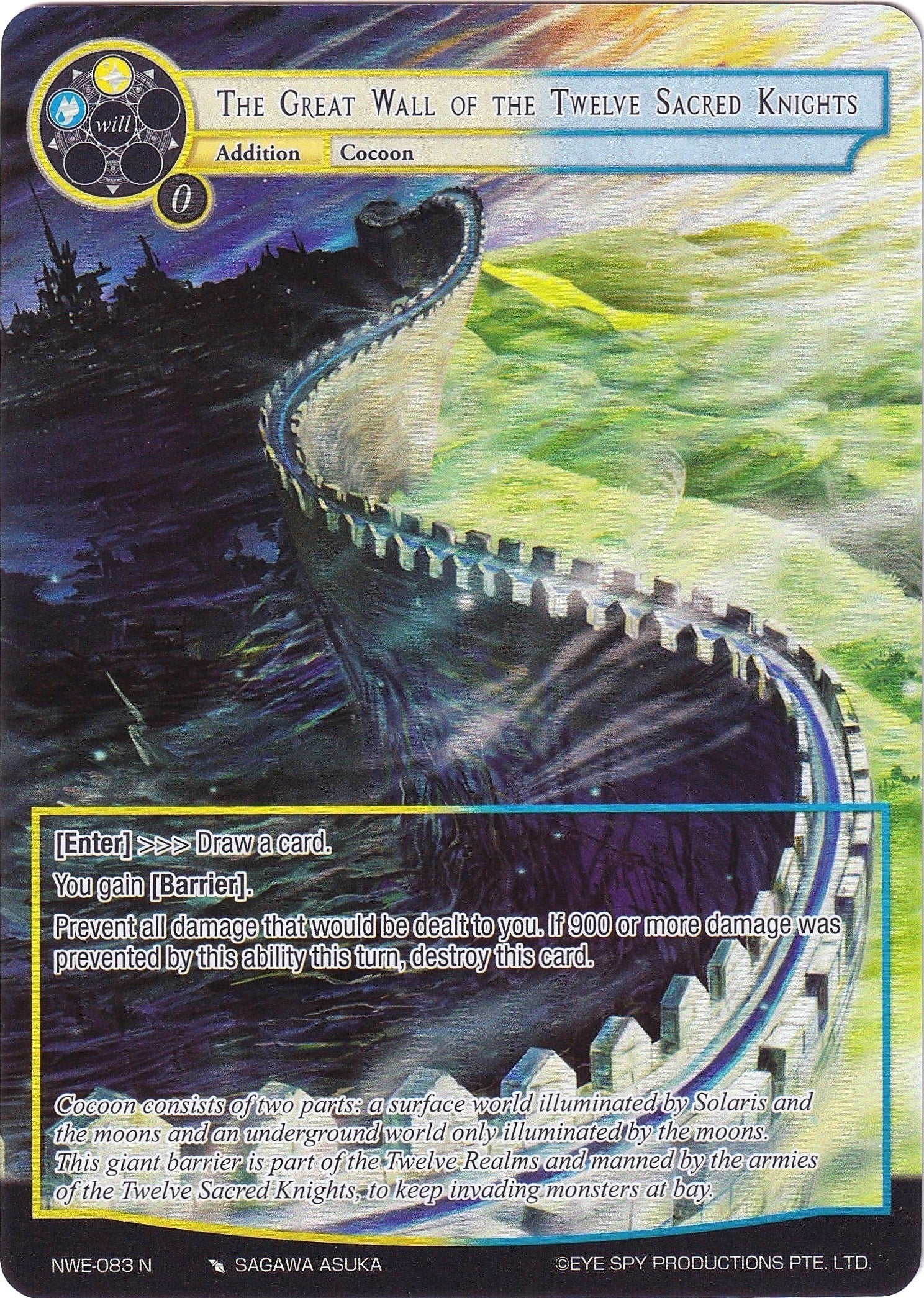 Image for The Great Wall of the Twelve Sacred Knights (Full Art) (A New World Emerges) (NWE-083 N) - Force of Will