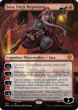 Image for Jaya, Fiery Negotiator (Borderless) (Dominaria United) (374) - Magic: The Gathering