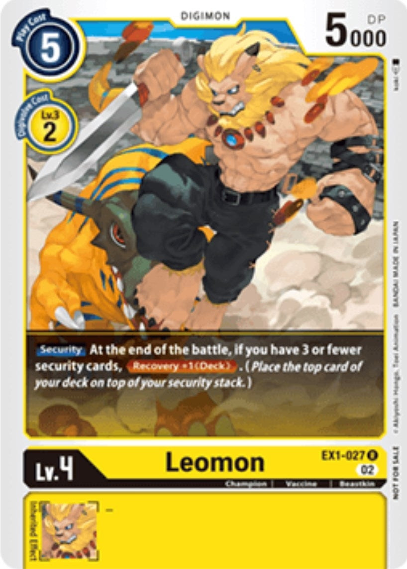 Image for Leomon (X Record Pre-Release Tournament) (BT09_PR) (EX1-027 R) - Digimon Card Game
