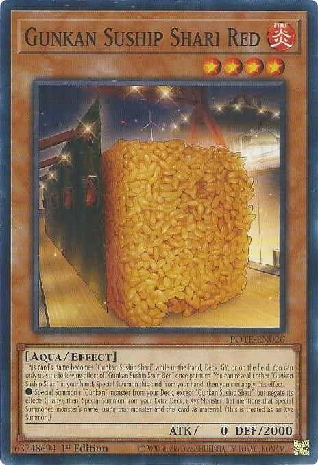 Image for Gunkan Suship Shari Red (Power of the Elements) (POTE-EN026) - YuGiOh